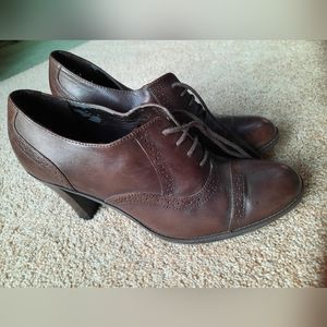 Women's Brown Worthington Ankle Heeled Boot Shoe